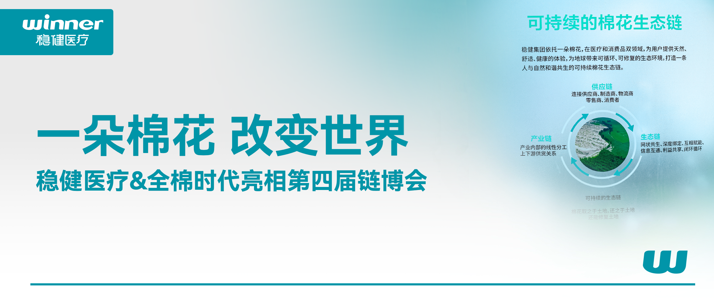 取之自然，，，，，回馈自然，，，，，共建棉花可一连的生态链